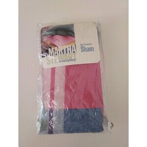 Vintage Martha Steward Everyday Standard Pillow Sham Multicolor Plaid NEW